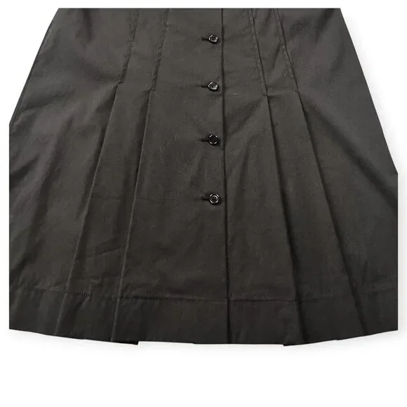 Prada Black Pleated Cotton Nylon Skirt Made in Italy 46 - Picture 8 of 12